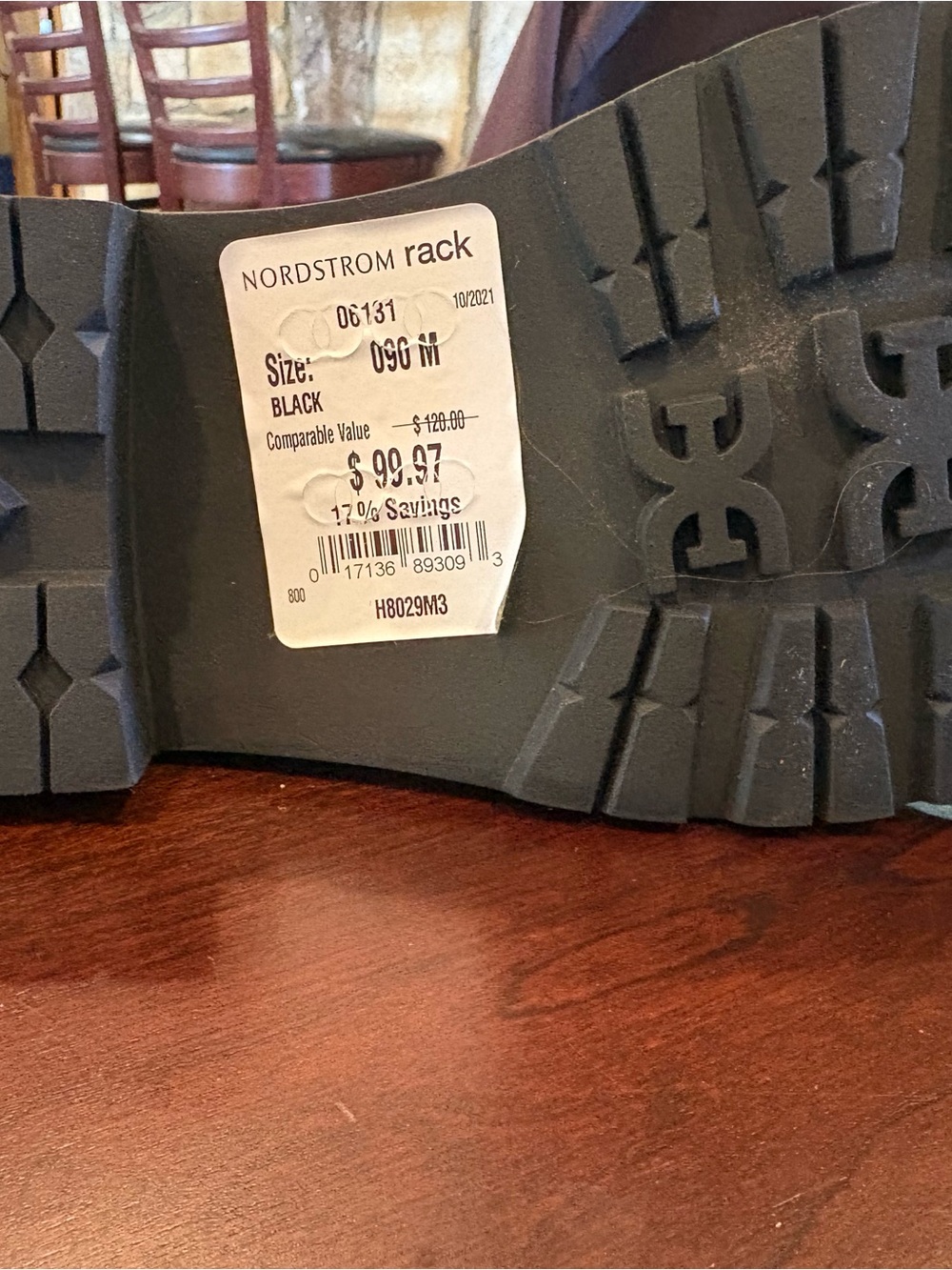 Sam Edelman Black Lace-Up Lug Sole Ankle Boots - Picture 6 of 8